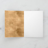 ピンクガーリー金ゴールドグリッターヒョウ印刷 カード (内部)