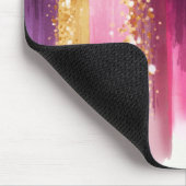 ピンクガーリー金ゴールドグリッター水彩筆画 マウスパッド (コーナー)