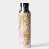 ピンクガーリー金ゴールドグリッター ウォーターボトル (右面)