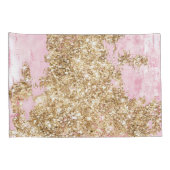 ピンクガーリー金ゴールドグリッター 枕カバー (裏面-右)