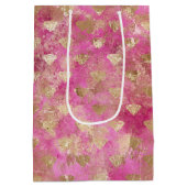 ピンクガーリー金ゴールドグレームダイヤモンド ミディアムペーパーバッグ (裏面)