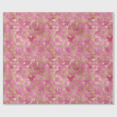 ピンクガーリー金ゴールドグレームダイヤモンド ラッピングペーパー (フラット)