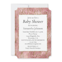 ピンクガーリー金ゴールドゼブラ印刷