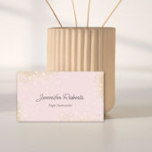 ピンクガーリー金ゴールドミニマルインストラクターエレガント 名刺