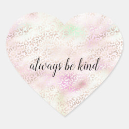 ピンクガーリー金ゴールドミントグラムヒョウ印刷 ハートシール