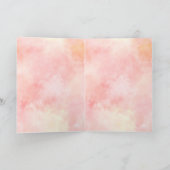 ピンクガーリー金ゴールド赤面ヒョウ印刷 カード (内部)