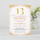 ピンクガーリー13誕生日 招待状 (スタンド正面)