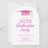 ピンクガーリー2025卒業パーティー 招待状 (正面)
