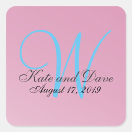 ピンクガーリー3dモモダンノグラム スクエアシール