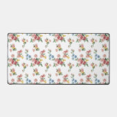 ピンクガーリー、イエロー、ブルーのフローラ デスクマット (正面)