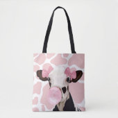 ピンクガーリー・バ吹ブルガム牛 トートバッグ (正面)
