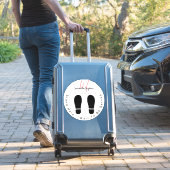 ピンクガーリー&ブラックサロン待ち時間はこちらフロアシール シール (スーツケースインサイチュ)