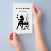 ピンクガーリー&ブラック美しいブティックスペシャルイベント チラシ (ハンドル)