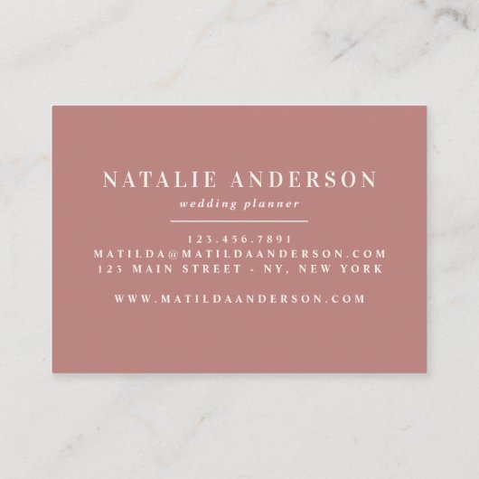 ピンクガーリー ローズゴールド モダンスタイリッシュ名刺 名刺 (裏面)