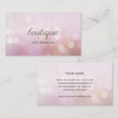 ピンクガーリー《写真》ぼけ味グリッターモダンファッションおよび美しい 名刺 (正面/裏面)