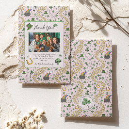 ピンクガーリーSt patricksアイルランドサンキューカード サンキューカード