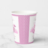 ピンクガールお洒落ドラゴンベビーシャワー 紙コップ (右)