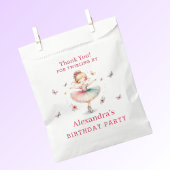 ピンクガールかわいらしバレリーナ誕生日ありがとう フェイバーバッグ