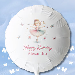 ピンクガールかわいらしバレリーナ誕生日パーティー バルーン