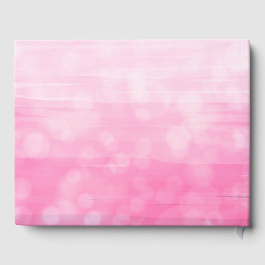 ピンクガールの赤ちゃんシャワー民族ベビーフローラ ゲストブック (裏面)