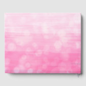 ピンクガールの赤ちゃんシャワー白人ベビー お洒落 ゲストブック (裏面)