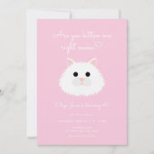 ピンクガールはあなた子猫の私誕生日招待状 招待状 (正面)