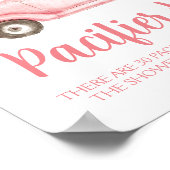 ピンクガールカボチャおしゃぶり狩りベビーシャワーゲーム ポスター (角)