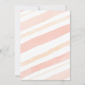 ピンクガールカボチャのベビーシャワー水彩 招待状 (裏面)