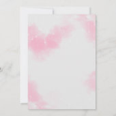 ピンクガールキラキラ輝く小さな星の赤ちゃんシャワー 招待状 (裏面)