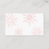 ピンクガールクリスマスおむつラッフルチケット エンクロージャーカード (裏面)