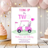 ピンクガールゴルフセカンド誕生日 招待状