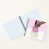 ピンクガールシューズベビーシャワーゲストブック ノートブック (内部)