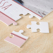 ピンクガールズキッズクオッカビーチパーソナライズされたパズル ジグソーパズル (側面)