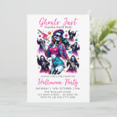 ピンクガールズグールズナイトアウトアダルトハローウィンパーティ 招待状 (スタンド正面)