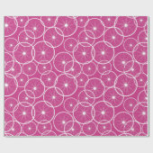 ピンクガールズサイクリスト自転車ホイール自転車パターン ラッピングペーパー (フラット)