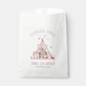 ピンクガールズテントスリーバースランバーバースデーパーティー フェイバーバッグ (正面)
