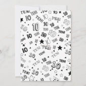 ピンクガールズナンバーテンバースデーパーティー 招待状 (裏面)