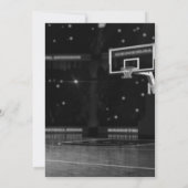 ピンクガールズバスケットボール誕生日招待状 招待状 (裏面)