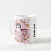ピンクガールズバスケットボール コーヒーマグカップ (正面左)