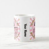 ピンクガールズバスケットボール コーヒーマグカップ (中央)