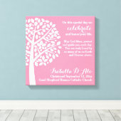 ピンクガールズバプテスマ《キリスト教》洗礼式や命名式祈りの言葉賛美ズ キャンバスプリント (インサイチュ (ウッドフロア))