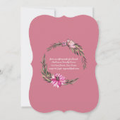 ピンクガールズファースト聖餐式招待状フローラ 招待状 (裏面)