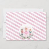 ピンクガールズフォトシュガープラムフェアリー誕生日 招待状 (裏面)