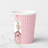 ピンクガールズフローラバーンファームアニマルズ誕生日 紙コップ (左)
