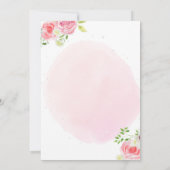 ピンクガールズワンダーフルワールドファースト誕生日 招待状 (裏面)