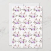 ピンクガールツインズカボチャ秋秋のベビーシャワー 招待状 (裏面)