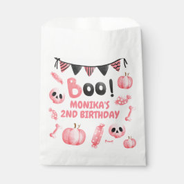 ピンクガールハローウィンパーティ第2誕生日 フェイバーバッグ