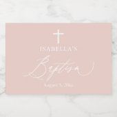 ピンクガールバプティスミニワきらめくインボトルラベル スパークリングワインラベル (シングルラベル)