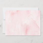 ピンクガールバーリーファースト誕生日招待状 招待状 (裏面)