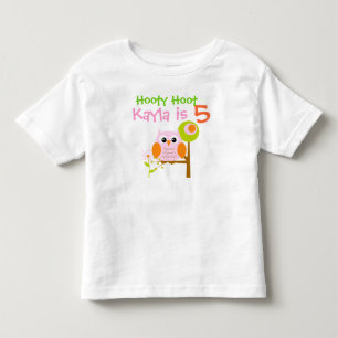 ピンクガールパーソナライズされた誕生日Tシャツ トドラーTシャツ